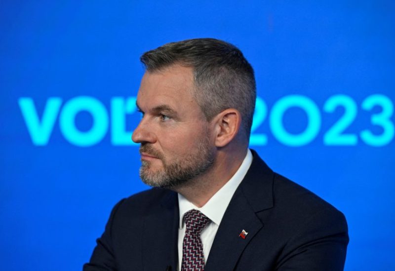 Peter Pellegrini, leader of the HLAS party, awaits for the televised debate to begin at TV TA3, prior to the Slovak early parliamentary election in Bratislava, Slovakia, September 26, 2023. REUTERS/Radovan Stoklasa/File Photo