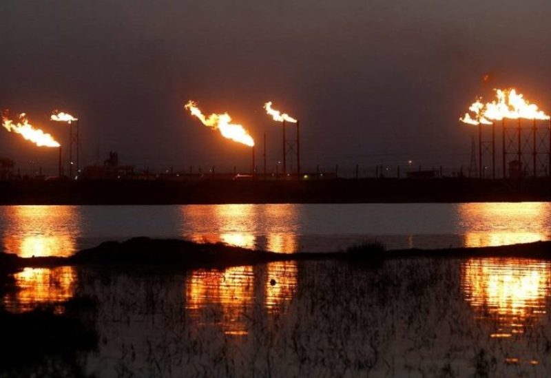 lames emerge from flare stacks at Nahr Bin Umar oil field, north of Basra, Iraq March 9, 2020. (Reuters)