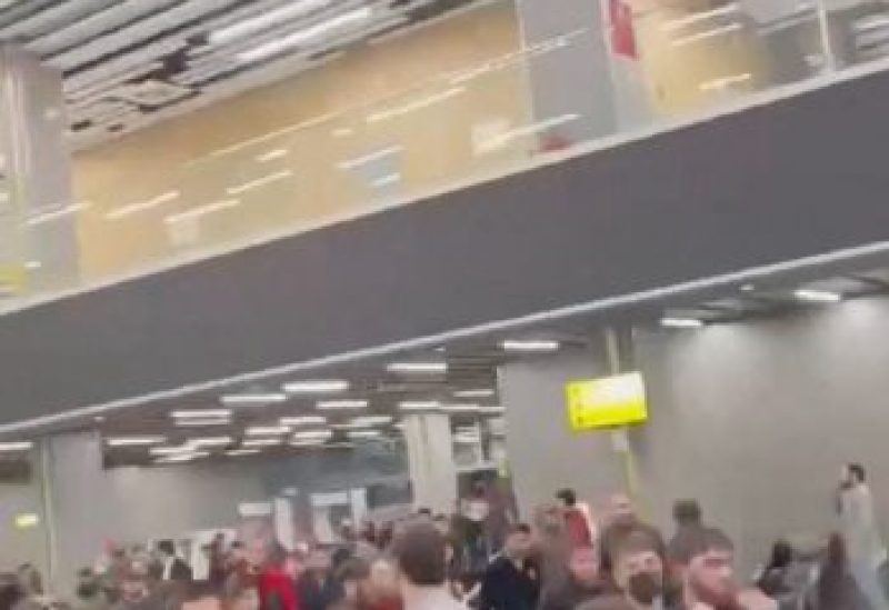 Pro Palestinian protesters storm an airport building, in Makhachkala
