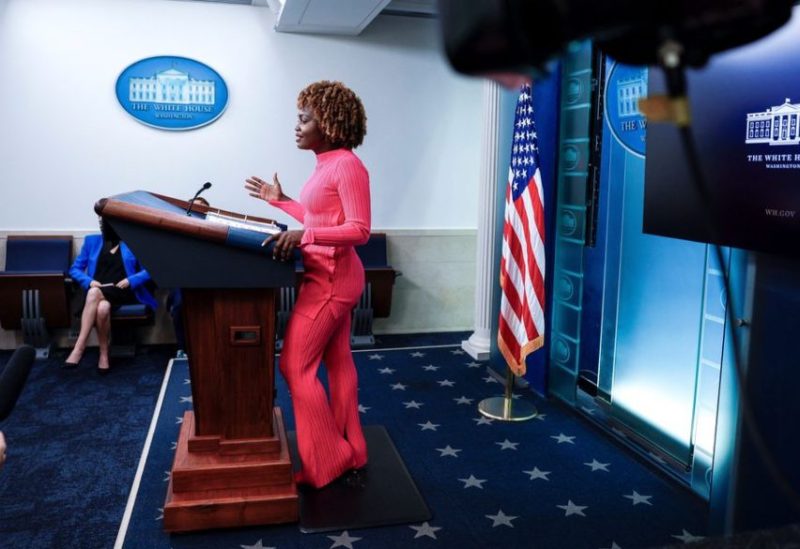 U.S. White House Press Secretary Karine Jean-Pierre holds a daily press briefing at the White House in Washington, U.S. September 29, 2023. REUTERS