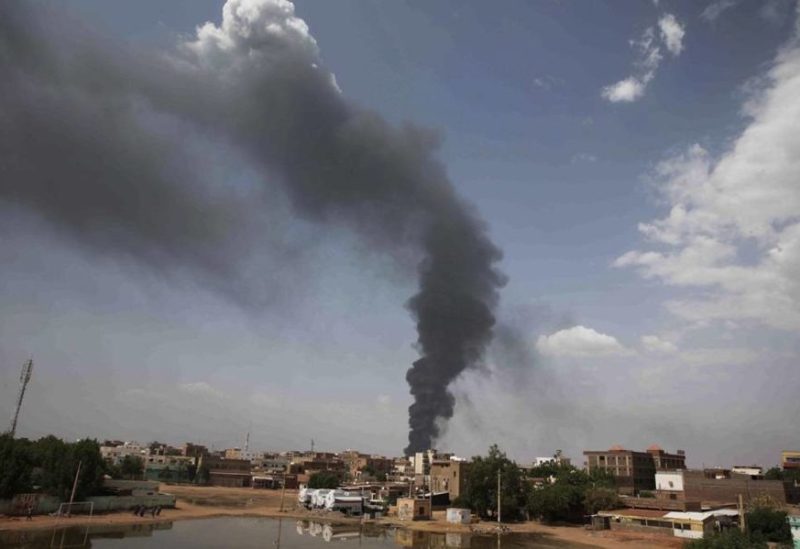 Smoke rises over Khartoum, Sudan, on June 8, 2023, as fighting between the Sudanese army and paramilitary Rapid Support Forces continues.