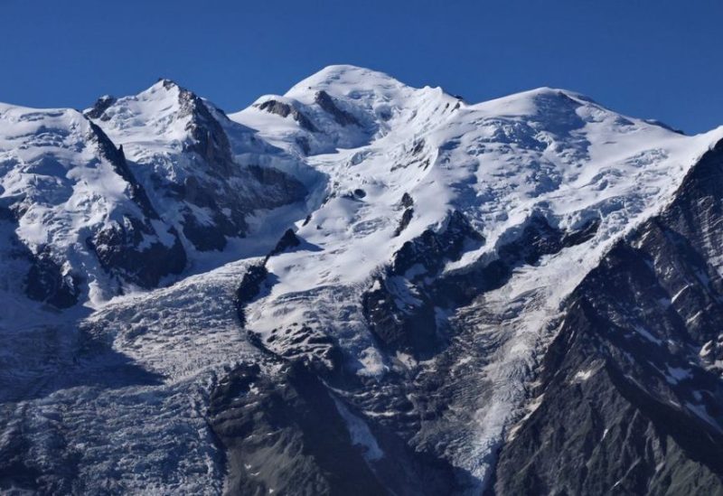 A view of the Mont Blanc mountain from Le Brevent, in Chamonix, France, June 14, 2022. REUTERS