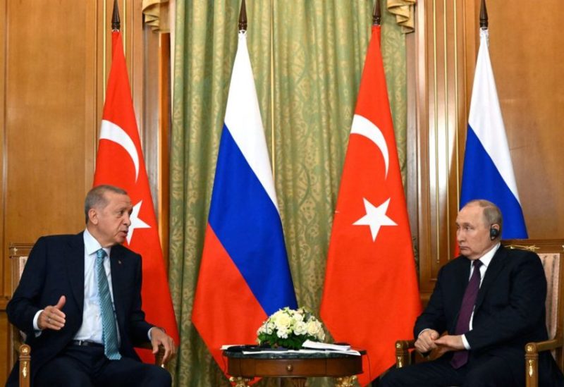 Russian President Vladimir Putin attends a meeting with Turkish President Tayyip Erdogan in Sochi, Russia, September 4, 2023