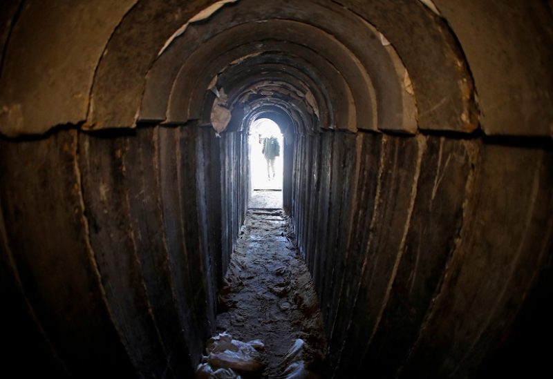 FILE PHOTO: A general view shows the interiors of what the Israeli military say is a cross-border attack tunnel dug from Gaza to Israel, on the Israeli side of the Gaza Strip border near Kissufim January 18, 2018. REUTERS/Jack Guez/Pool/File Photo