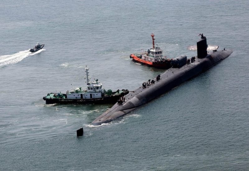 Ohio-class U.S. nuclear-powered submarine USS Michigan (SSGN 727) is anchored at a port in Busan, South Korea, June 16, 2023. (File photo: Reuters)