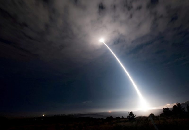 An unarmed Minuteman III intercontinental ballistic missile launches during an operational test at 2:10 a.m. Pacific Daylight Time at Vandenberg Air Force Base, California, U.S., August 2, 2017. U.S. Air Force/Senior Airman Ian Dudley/Handout via REUTERS
