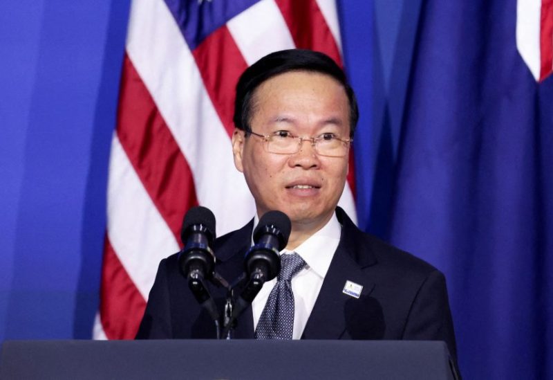 Vietnam's President Vo Van Thuong speaks as he attends the Indo-Pacific Economic Framework (IPEF) Leaders event at the Asia-Pacific Economic Cooperation (APEC) CEO Summit in San Francisco, California, U.S. November 16, 2023. REUTERS/Brittany Hosea-Small/File Photo