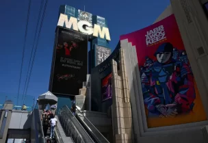 An exterior view of MGM Grand hotel and casino, after MGM Resorts shut down some computer systems due to a cyber attack in Las Vegas, Nevada, U.S., September 13, 2023