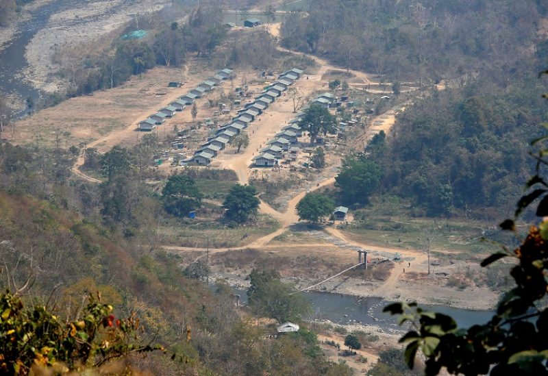 FILE PHOTO: A general view of a camp of the Myanmar ethnic rebel group Chin National Front is seen on the Myanmar side of the India-Myanmar border close to the Indian village of Farkawn in the northeastern state of Mizoram, India, March 13, 2021. Picture taken March 13, 2021. REUTERS/Rupak De Chowdhuri/File Photo