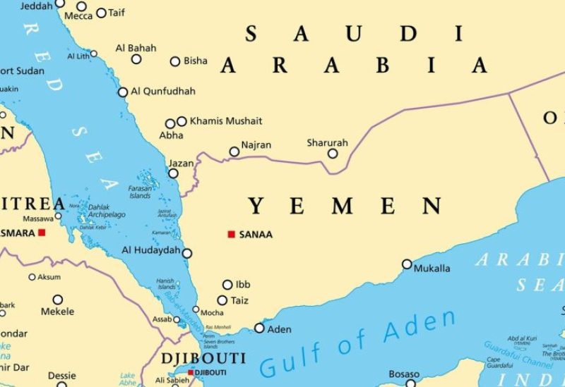 Gulf of Aden area, political map