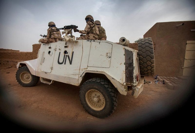FILE PHOTO: Members of MINUSMA Chadian contingent patrol in Kidal, Mali December 17, 2016. Picture taken December 17, 2016. MINUSMA/Sylvain Liechti handout via REUTERS ATTENTION EDITORS - THIS PICTURE WAS PROVIDED BY A THIRD PARTY./File Photo