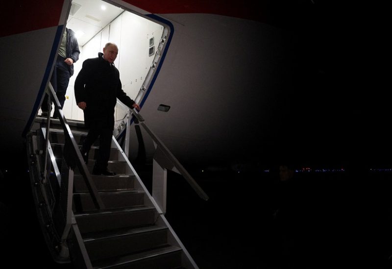 Russia's President Vladimir Putin disembarks from a plane upon his arrival at an airport in Rostov-on-Don, Russia, in this picture released November 10, 2023. Sputnik/Gavriil Grigorov/Kremlin via REUTERS ATTENTION EDITORS - THIS IMAGE WAS PROVIDED BY A THIRD PARTY.