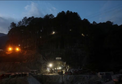 Rescue operations continue as evening approaches, where workers got trapped in a tunnel construction collapse in Uttarkashi, northern state of Uttarakhand, India, November 27, 2023