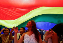 Participants take part in an annual LGBTQ+ Pride parade, in Kathmandu, Nepal June 10, 2023. REUTERS