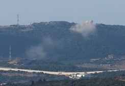 Smoke rises at the Israel-Lebanon border, as seen from northern Israel, November 10, 2023. REUTERS/Alexander Ermochenko
