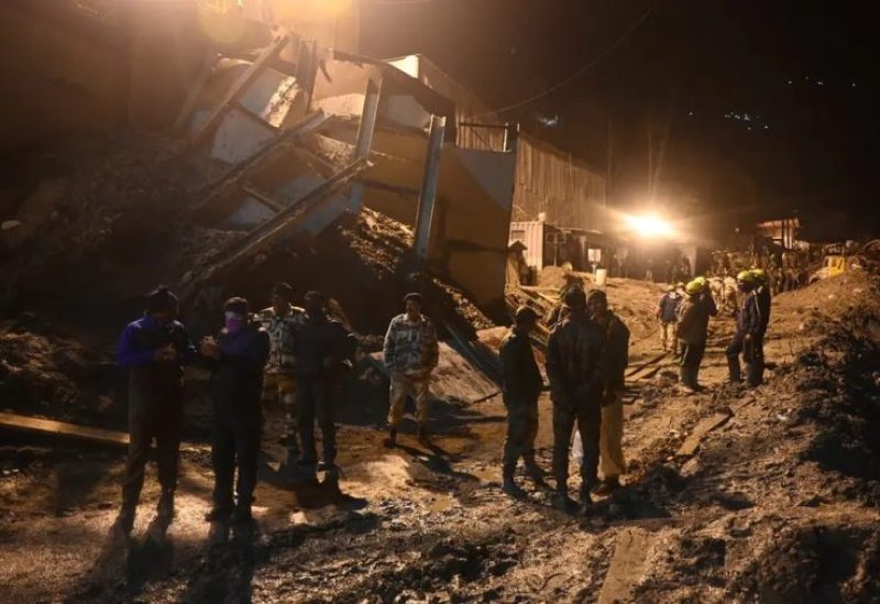 At least 40 construction workers were trapped Sunday after the road tunnel they were building collapsed in northern India (File photo: AFP)