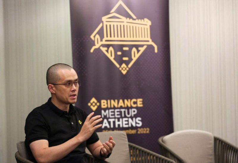 Zhao Changpeng, founder and chief executive officer of Binance speaks during an event in Athens, Greece, November 25, 2022. REUTERS/Costas Baltas/File Photo