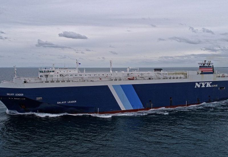 A view of the British-owned and Japanese-operated cargo ship Galaxy Leader, which was reported to have been captured by Houthis in the southern Red Sea, in this handout image taken near Queensland, Australia November 27, 2018. Owen Foley/Handout via REUTERS THIS IMAGE HAS BEEN SUPPLIED BY A THIRD PARTY. MANDATORY CREDIT.