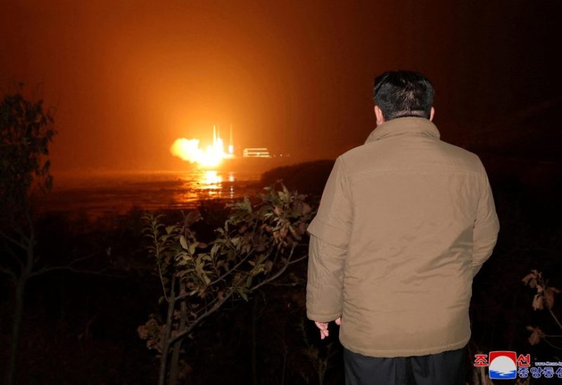 North Korean leader Kim Jong Un looks on as a rocket carrying a spy satellite Malligyong-1 is launched, as North Korean government claims, in a location given as North Gyeongsang Province, North Korea in this handout picture obtained by Reuters on November 21, 2023. KCNA via REUTERS ATTENTION EDITORS - THIS IMAGE WAS PROVIDED BY A THIRD PARTY. REUTERS IS UNABLE TO INDEPENDENTLY VERIFY THIS IMAGE. NO THIRD PARTY SALES. SOUTH KOREA OUT. NO COMMERCIAL OR EDITORIAL SALES IN SOUTH KOREA./File Photo