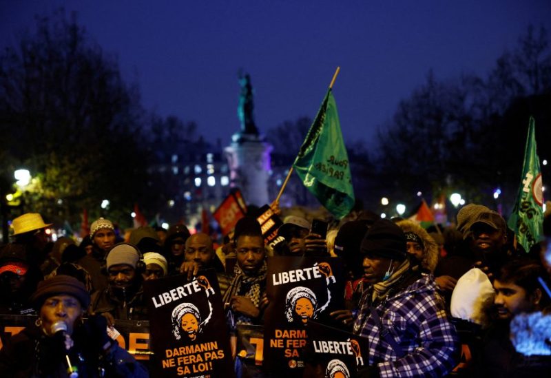 Protesters attend a demonstration against an immigration bill at the Place de la Republique in Paris, France, December 18, 2023. REUTERS/Sarah Meyssonnier/File Photo