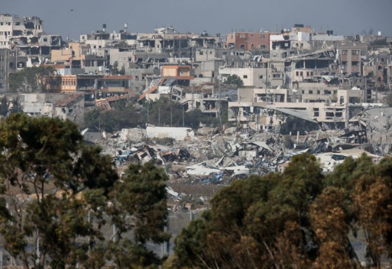 Destroyed buildings lie in ruin in Gaza, amid the ongoing conflict between Israel and the Palestinian Islamist group Hamas, as seen from Israel, December 22, 2023. REUTERS/Amir Cohen