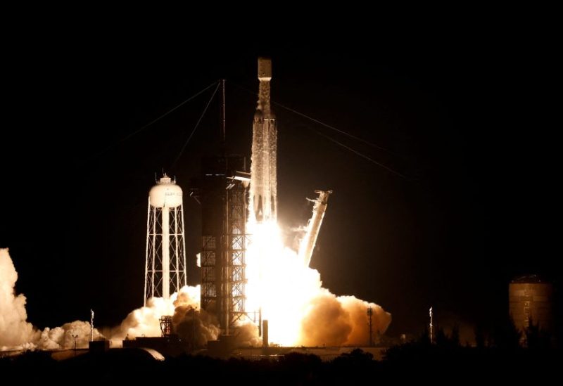 The U.S. military's secretive X-37B robot spaceplane lifts off on its seventh mission to orbit, the vehicle's first launch atop a SpaceX Falcon Heavy rocket capable of lofting it far higher than ever before from the Kennedy Space Center in Cape Canaveral, Florida, U.S., December 28, 2023. REUTERS/Joe Skipper