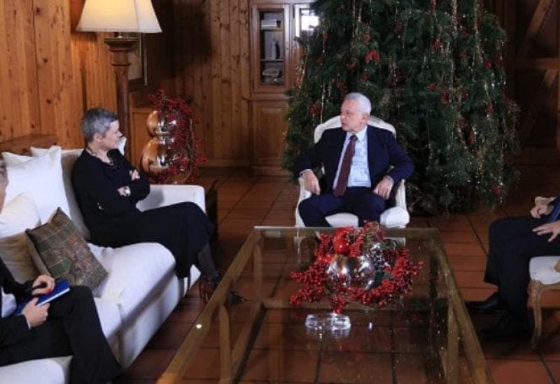 Marada Movement leader Sleiman Frangieh meets with the new European Union Ambassador to Lebanon Sandra De Waele