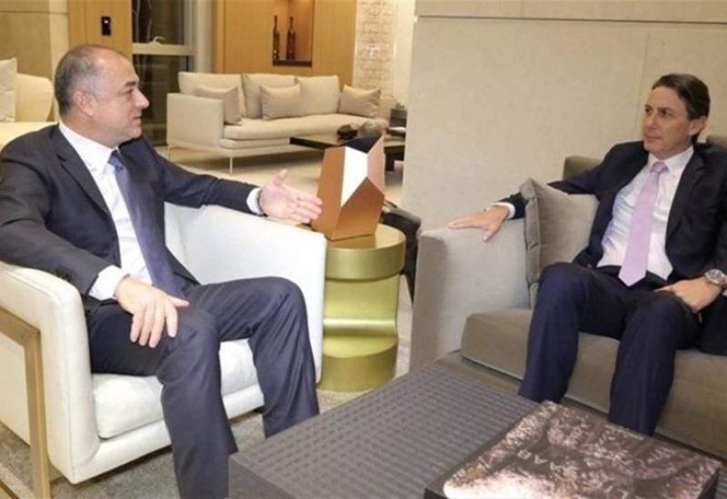 Deputy Speaker of Parliament Elias Bou Saab meets with the US envoy Amos Hochstein